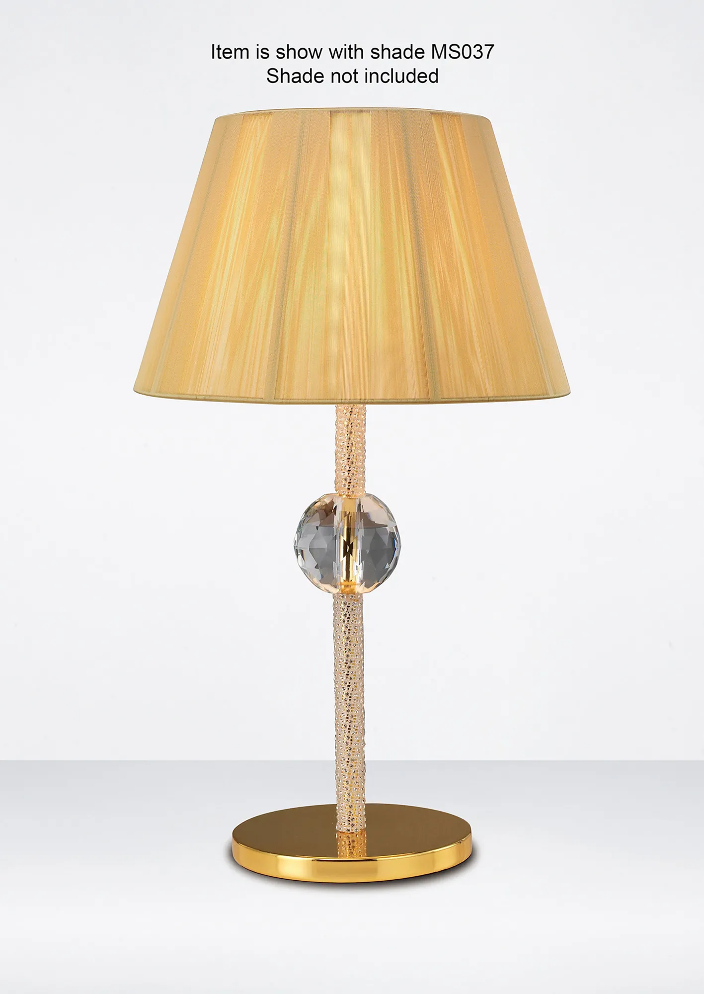 Elena Gold Crystal Table Lamps Diyas Base Only Lamps